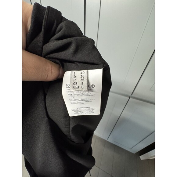 Moschino Black Couture Bow Front Dress Size 6 Side Zip Sleeveless Formal Party - Picture 13 of 14